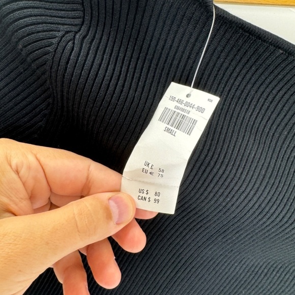 NWT Abercrombie & Fitch Small Long Sleeve Bodysuit Black - Picture 4 of 6